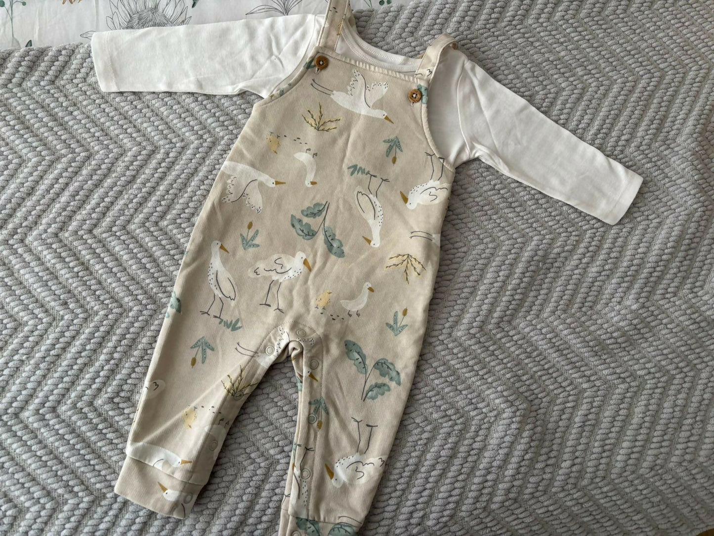 Jardinera Carters estampado gansos 6 meses