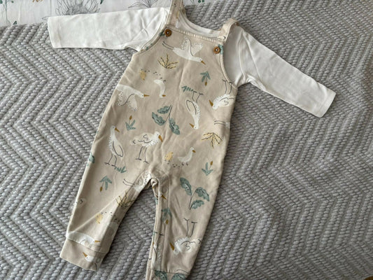 Jardinera Carters estampado gansos 6 meses