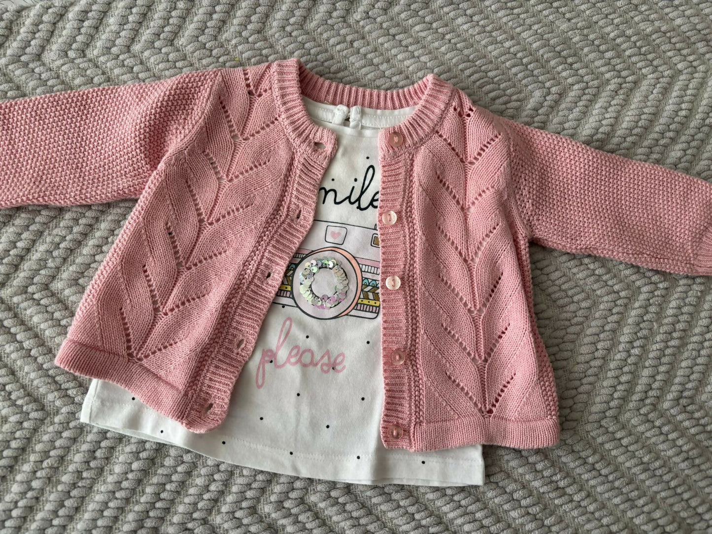 Pack Chaleco Opaline y polera Colloky 3 - 6 meses
