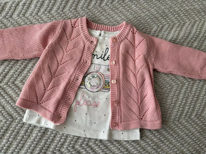 Pack Chaleco Opaline y polera Colloky 3 - 6 meses